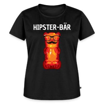 Hipster Gummibärchen Gummibären - Frauen Premium Bio T-Shirt - Schwarz - Vorne - Selfina (174cm)