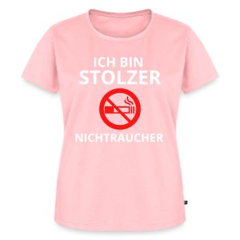 Nichtraucher Spruch Nicht Rauchen - Frauen Premium Bio T-Shirt - Rosa - Vorne - AI Model Female 172 dark (172cm)
