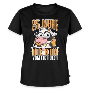 25 Jähriges Jubiläum Jahre Geschenk Arbeit - Frauen Premium Bio T-Shirt - Schwarz - Vorne - Selfina (174cm)