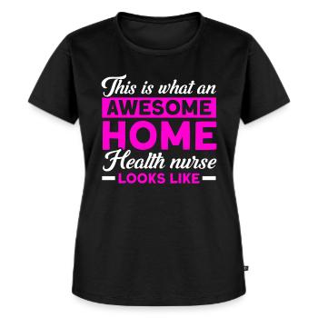 Health Assistance Home Nursing Nurse - Women's Premium Organic T-shirt - black - Front - Selfina (174cm)
