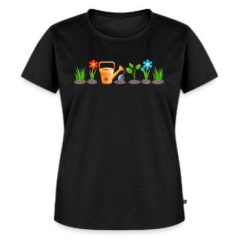Garden gardening nursery gardening flowers - Women's Premium Organic T-shirt - black - Front - Selfina (174cm)