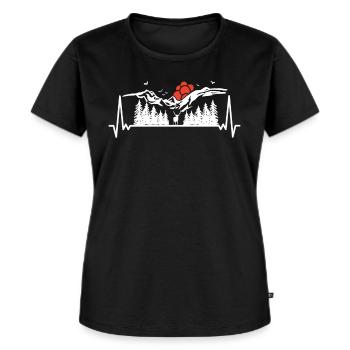 Schwarzwald Schwarzwälder Baden-Württemberg - Frauen Premium Bio T-Shirt - Schwarz - Vorne - Selfina (174cm)