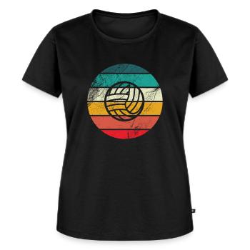 Beach Volley Volley - Retro Volley - Maglietta ecologica premium da donna - nero - Fronte - Selfina (174cm)