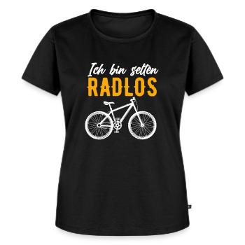 Ich Bin Selten Radlos - Fahrrad - Frauen Premium Bio T-Shirt - Schwarz - Vorne - Selfina (174cm)