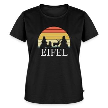 Eifel - Frauen Premium Bio T-Shirt - Schwarz - Vorne - Selfina (174cm)