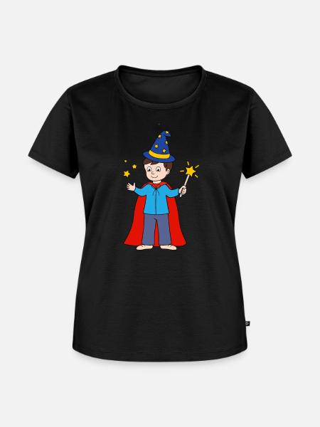 Zauberer Magier - Frauen Premium Bio T-Shirt - Schwarz