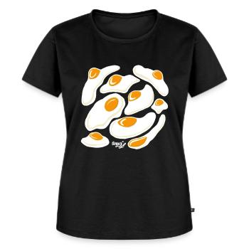 Eggs Eggs Eggs - Women's Premium Organic T-shirt - black - Front - Selfina (174cm)