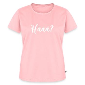 Häää? Hä Sprache Deutsch Platt Plattdeutsch - Frauen Premium Bio T-Shirt - Rosa - Vorne - AI Model Female 172 dark (172cm)