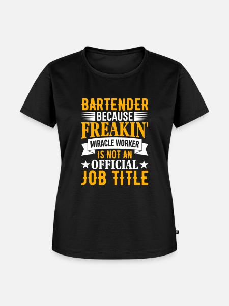 Kellnerin Barkeeper Kellner Barkeeper - Frauen Premium Bio T-Shirt - Schwarz