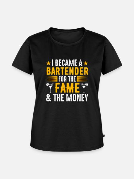 Kellnerin Barkeeper Kellner Kellner - Frauen Premium Bio T-Shirt - Schwarz