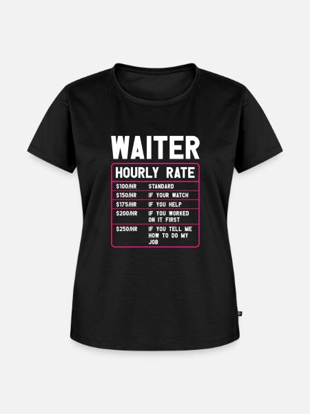 Kellnerin Barkeeper Kellner Kellner - Frauen Premium Bio T-Shirt - Schwarz