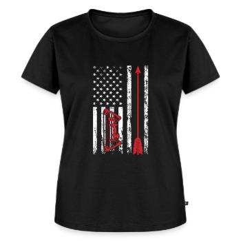 Archery Saying Funny Archer Quote Bow Archery - Women's Premium Organic T-shirt - black - Front - Selfina (174cm)