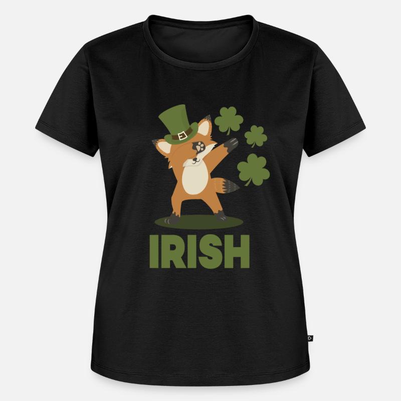 Irish dabbing fox - T-shirt Premium bio Femme - noir