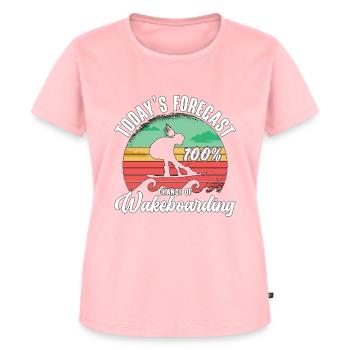Wakeboard Wakeboarder Wakeboard Wake Cadeau - T-shirt Premium bio Femme - rose - Devant - AI Model Female 172 dark (172cm)