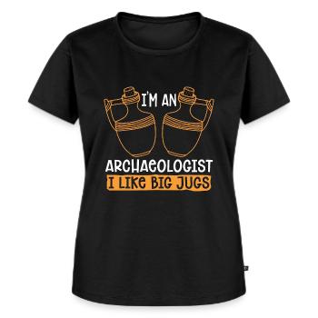 Archéologie Je suis un archéologue Fouiller Archéologue - T-shirt Premium bio Femme - noir - Devant - Selfina (174cm)