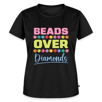 Beading Beads Over Diamonds Beaded Jewelry Beader - Frauen Premium Bio T-Shirt - Schwarz - Vorne - Selfina (174cm)