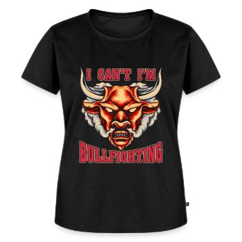 Tauromachie, je ne peux pas, je suis Rodeo Clown Torero - T-shirt Premium bio Femme - noir - Devant - Selfina (174cm)