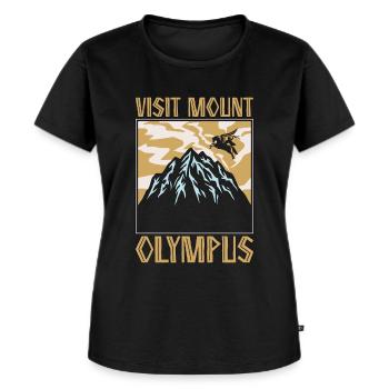 Greek Mythology Visit Mount Olympus Ancient Greece - Frauen Premium Bio T-Shirt - Schwarz - Vorne - Selfina (174cm)