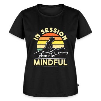 Massage Therapist In Session Please Be Reflexology - Frauen Premium Bio T-Shirt - Schwarz - Vorne - Selfina (174cm)