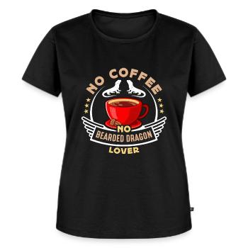 Bearded Dragon No Coffee No Reptile Coffee Lover - Women's Premium Organic T-shirt - black - Front - Selfina (174cm)