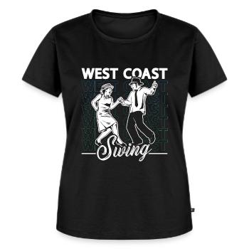 Swing Dance West Coast Swing Aime Danser En Couple - T-shirt Premium bio Femme - noir - Devant - Selfina (174cm)