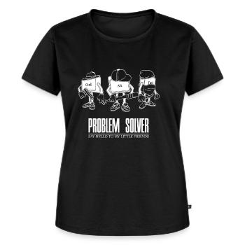 Computer Nerd IT Admin Nerd Administrator Geschenk - Frauen Premium Bio T-Shirt - Schwarz - Vorne - Selfina (174cm)