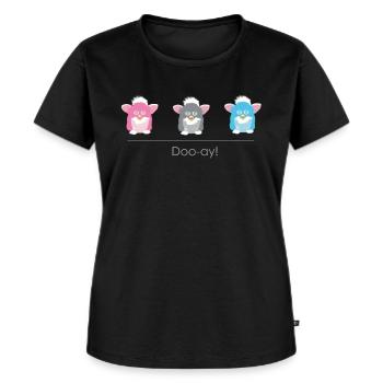 Furby Doo-ay! Three Cute Baby Furbies - Women's Premium Organic T-shirt - black - Front - Selfina (174cm)