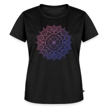 Mandala - Frauen Premium Bio T-Shirt - Schwarz - Vorne - Selfina (174cm)