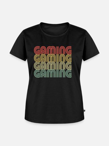 Gaming Retro Design - Frauen Premium Bio T-Shirt - Schwarz