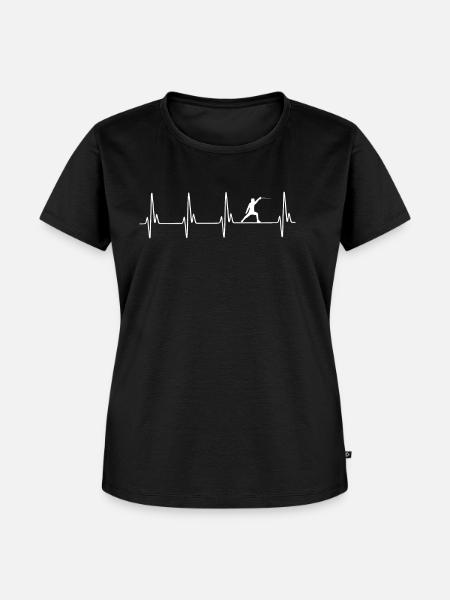Fencing EKG - Frauen Premium Bio T-Shirt - Schwarz