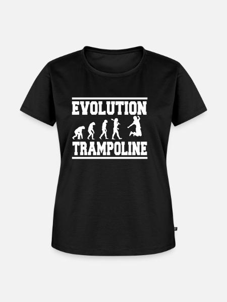 Evolution Trampoline - Frauen Premium Bio T-Shirt - Schwarz