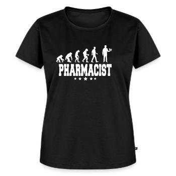 evolution of pharmacist - Frauen Premium Bio T-Shirt - Schwarz - Vorne - Selfina (174cm)