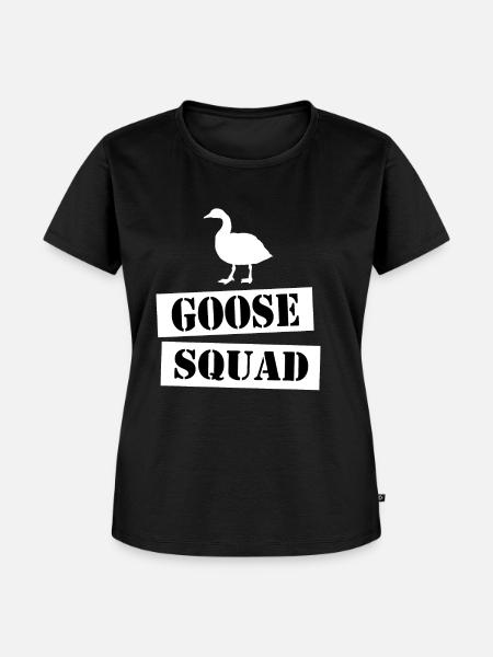 join the goose squad - Frauen Premium Bio T-Shirt - Schwarz