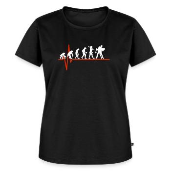 Tango Heartbeat - ÉVOLUTION DU TANGO - T-shirt Premium bio Femme - noir - Devant - Selfina (174cm)