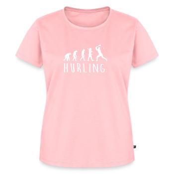 Hurling Evolution - Frauen Premium Bio T-Shirt - Rosa - Vorne - AI Model Female 172 dark (172cm)