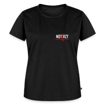 Notarzt Sinusrhythmus Rettungsdienst - Frauen Premium Bio T-Shirt - Schwarz - Vorne - Selfina (174cm)