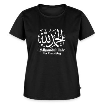 Alhamdulillah For Everything Islamic - Women's Premium Organic T-shirt - black - Front - Selfina (174cm)