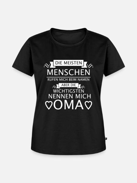 oma - Frauen Premium Bio T-Shirt - Schwarz