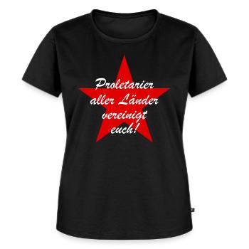 Sozialismus! - Frauen Premium Bio T-Shirt - Schwarz - Vorne - Selfina (174cm)