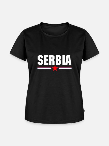 Serbien! - Frauen Premium Bio T-Shirt - Schwarz