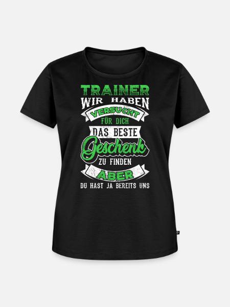 Fußballtrainer Trainer Spruch Geschenk - Frauen Premium Bio T-Shirt - Schwarz