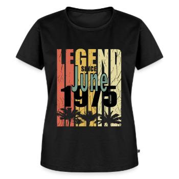1975 Jahrgang geboren im Juni Geschenk - Frauen Premium Bio T-Shirt - Schwarz - Vorne - Selfina (174cm)