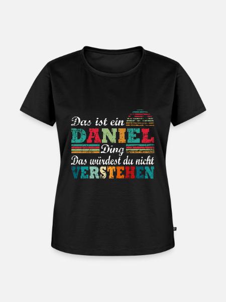 Name Daniel - Frauen Premium Bio T-Shirt - Schwarz