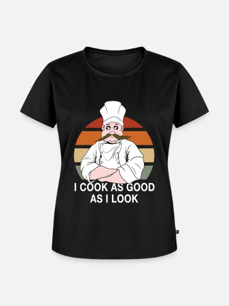 koch kochen spruch chefkoch - Frauen Premium Bio T-Shirt - Schwarz