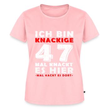 47. Geburtstag Mann Jahrgang 47 Jahre alt Spruch - Frauen Premium Bio T-Shirt - Rosa - Vorne - AI Model Female 172 dark (172cm)