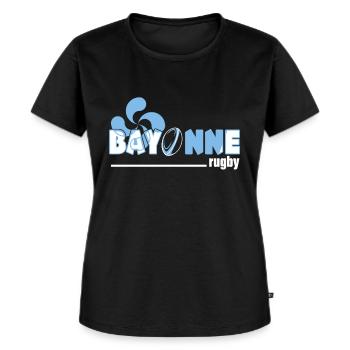 Rugby Bayonne Basque Supporter Homme Femme Enfant - T-shirt Premium bio Femme - noir - Devant - Selfina (174cm)