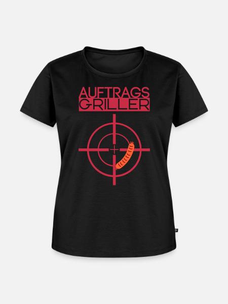 Auftrags Griller Braten Rost - Frauen Premium Bio T-Shirt - Schwarz