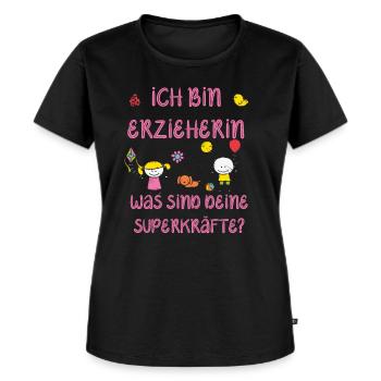 éducateur - T-shirt Premium bio Femme - noir - Devant - Selfina (174cm)