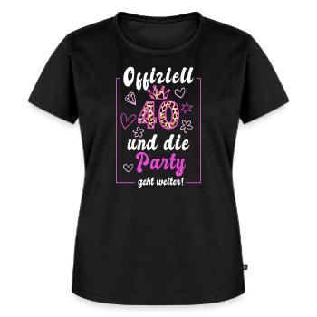 40. Geburtstag Frau 40 Jahre 40er Geschenk-Idee - Frauen Premium Bio T-Shirt - Schwarz - Vorne - Selfina (174cm)