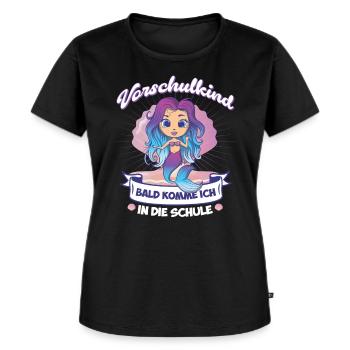 Vorschüler Einschulung Vorschulkind Geschenk - Frauen Premium Bio T-Shirt - Schwarz - Vorne - Selfina (174cm)